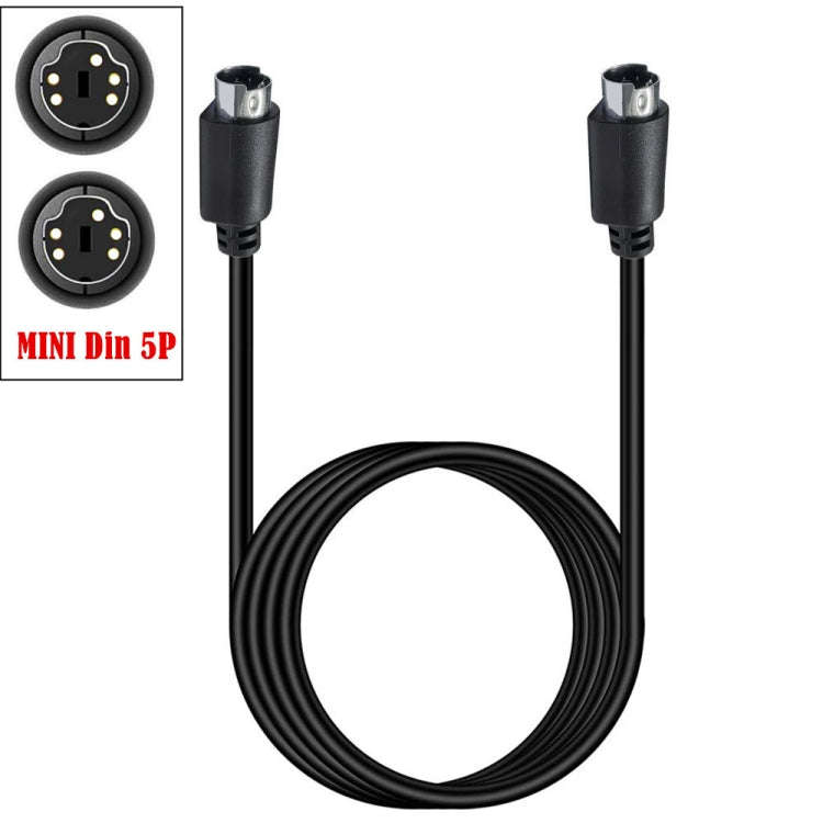 Mini DIN 5 Pin Core Audio / Video Cable, Length:1.8m(Straight to Straight)