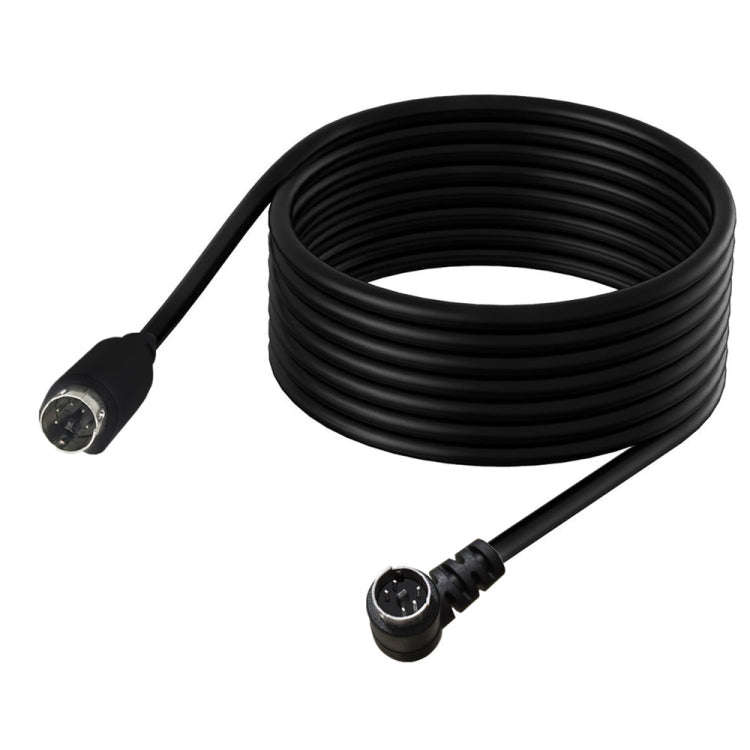 Mini DIN 5 Pin Core Audio / Video Cable, Length:3m(Straight to Elbow)