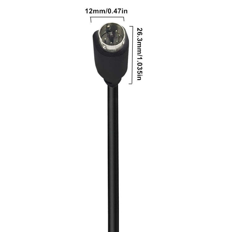 Mini DIN 5 Pin Core Audio / Video Cable, Length:3m(Straight to Straight)