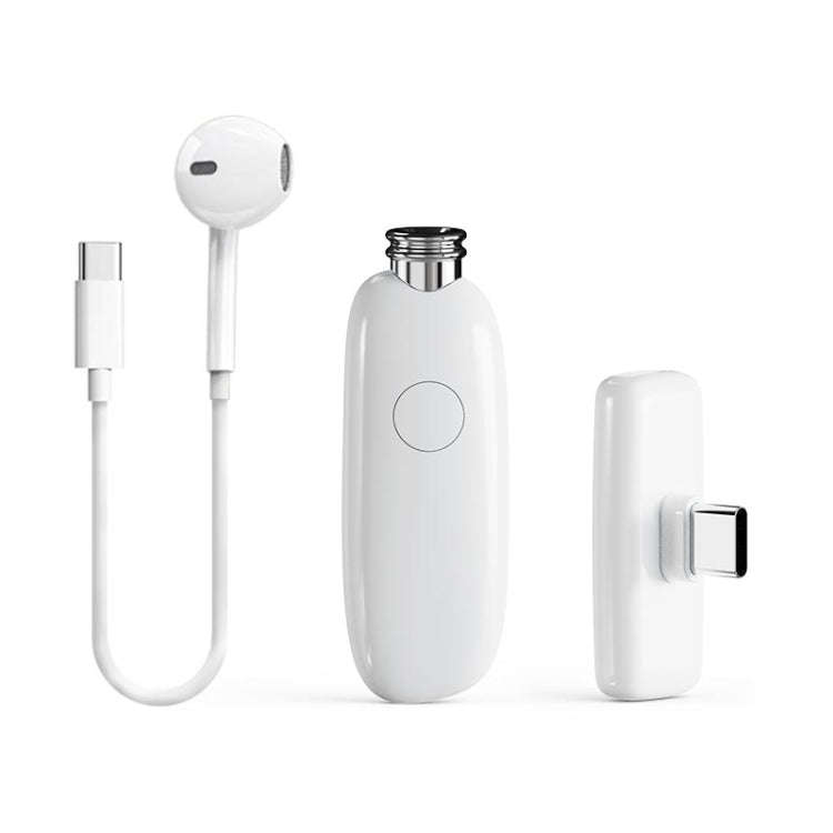 FUNSNAP M3 Digital Audio Wireless Microphone Mic Tok with Monitoring Earphones, Version:Type-C(Wh...