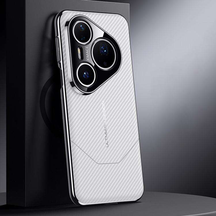 For Huawei Pura 80 Pro / 80 Pro+ 5G Premium Carbon Fiber Imitation Ultimate Design Phone Case(White)