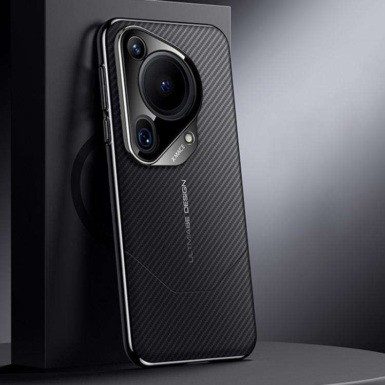 For Huawei Pura 70 Ultra Premium Carbon Fiber Imitation Ultimate Design Phone Case(Black)