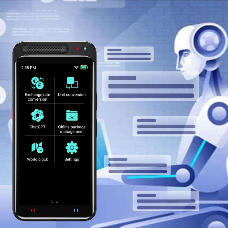 VORMOR Z6 5.0 inch HD Touch Screen Smart AI Translator 139 Languages with Offline Translation / P...