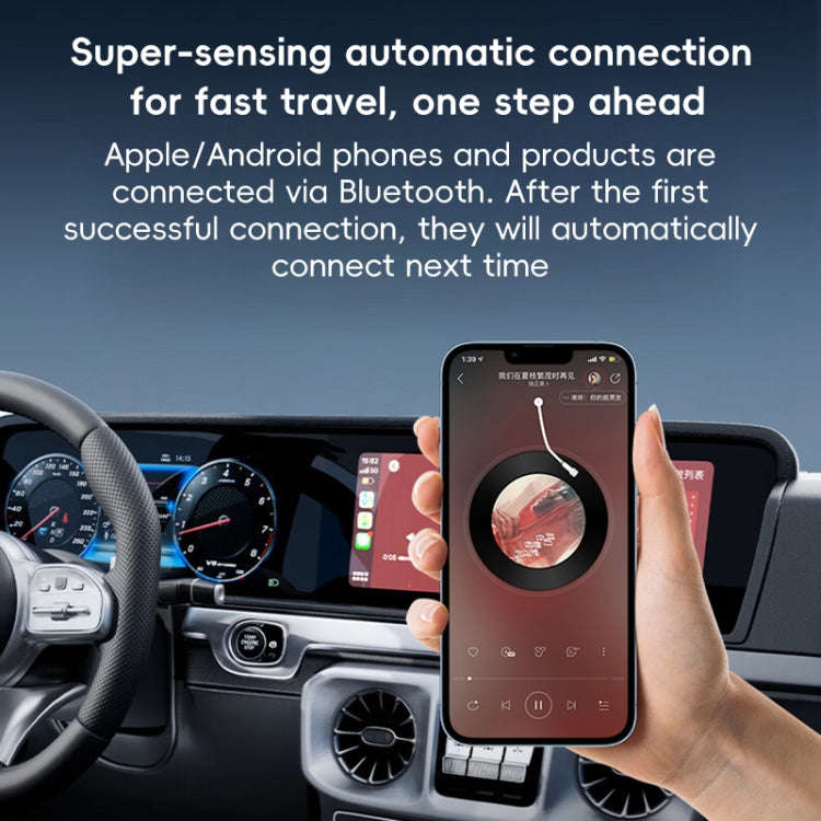 P40 CarPlay and Android Auto Car Connectivity Box Wireless Adapter(Black)
