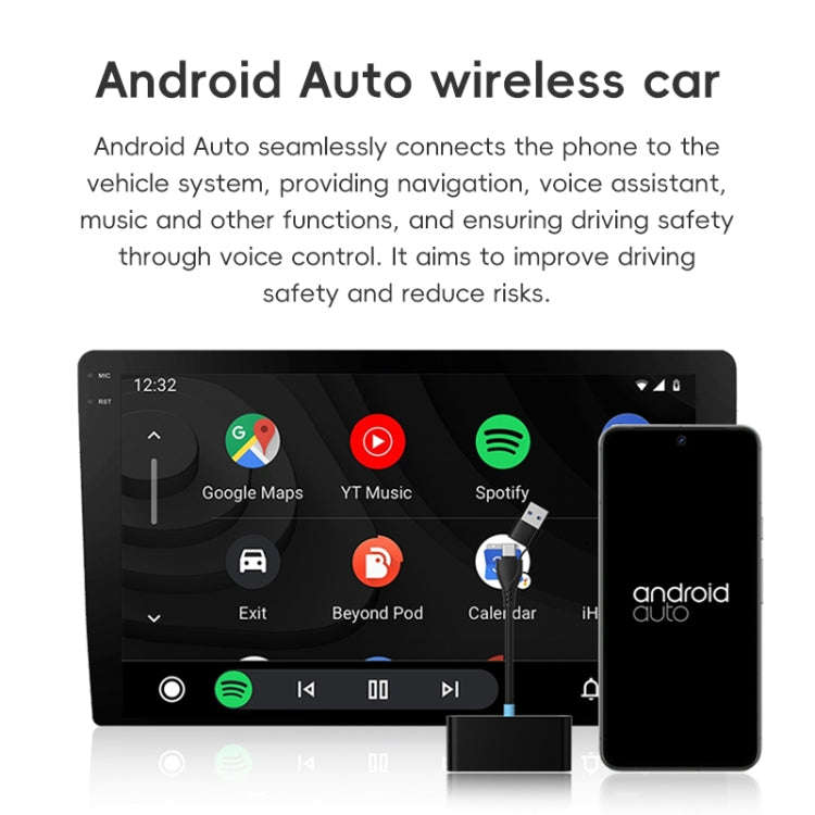 P40 CarPlay and Android Auto Car Connectivity Box Wireless Adapter(Black)