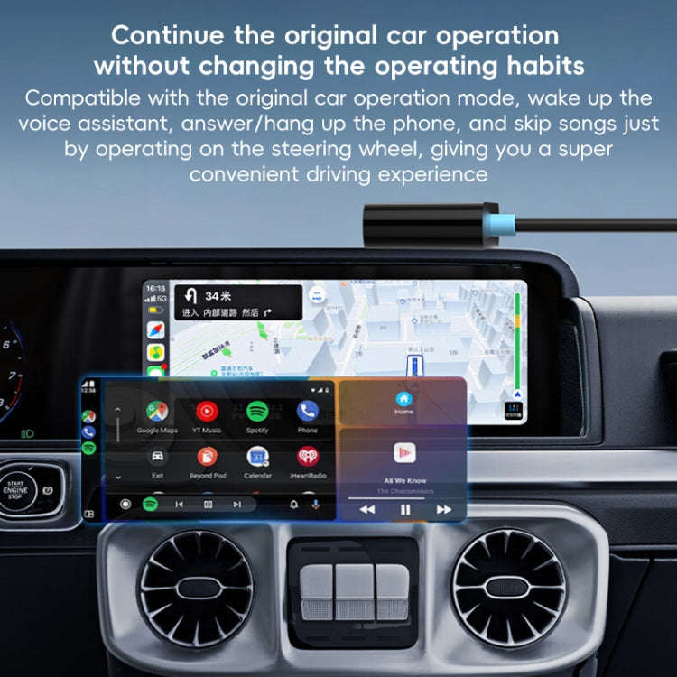 P40 CarPlay and Android Auto Car Connectivity Box Wireless Adapter(Black)