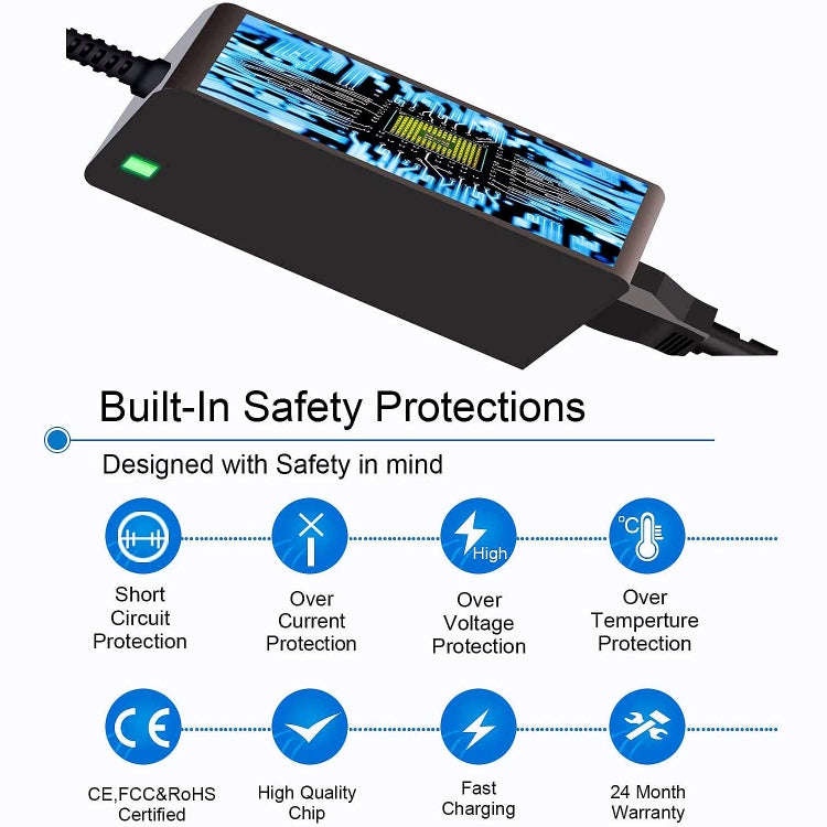 19.5V 6.15A 120W Laptop Notebook Power Adapter For HP 7.4 x 5.0, Plug:UK Plug