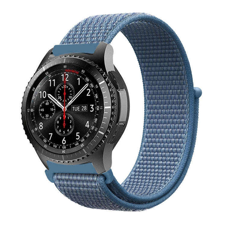 For Samsung Galaxy Watch 42mm Nylon Braided Watch Band(Cape Cod Blue)