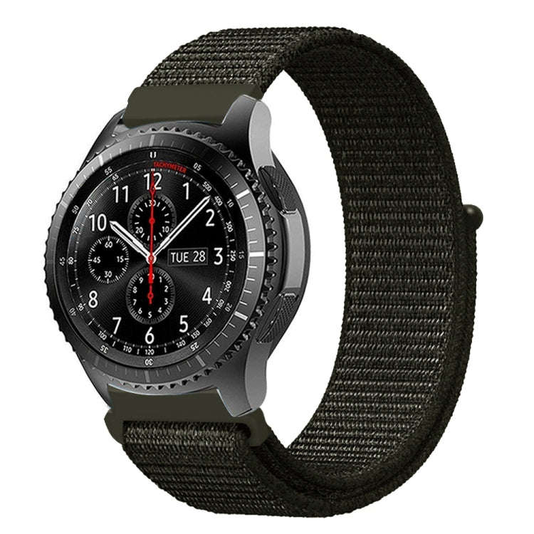 For Samsung Galaxy Watch 42mm Nylon Braided Watch Band(ArmyGreen)