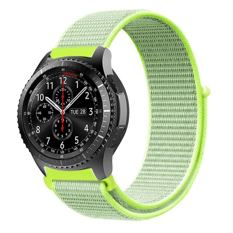 For Samsung Galaxy Watch 42mm Nylon Braided Watch Band(Light Yellow)