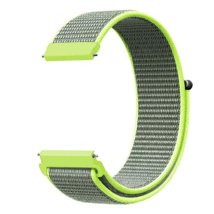 For Samsung Galaxy Watch 42mm Nylon Braided Watch Band(Bright Yellow)