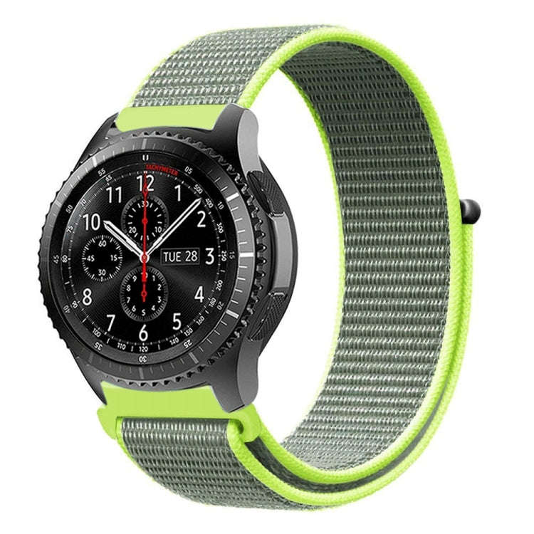 For Samsung Galaxy Watch 42mm Nylon Braided Watch Band(Bright Yellow)