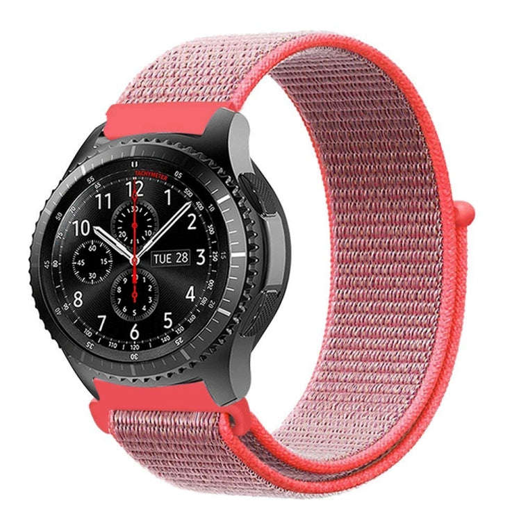 For Samsung Galaxy Watch 42mm Nylon Braided Watch Band(Hot Pink)