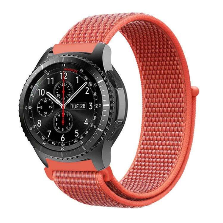 For Samsung Galaxy Watch 42mm Nylon Braided Watch Band(Apricot)