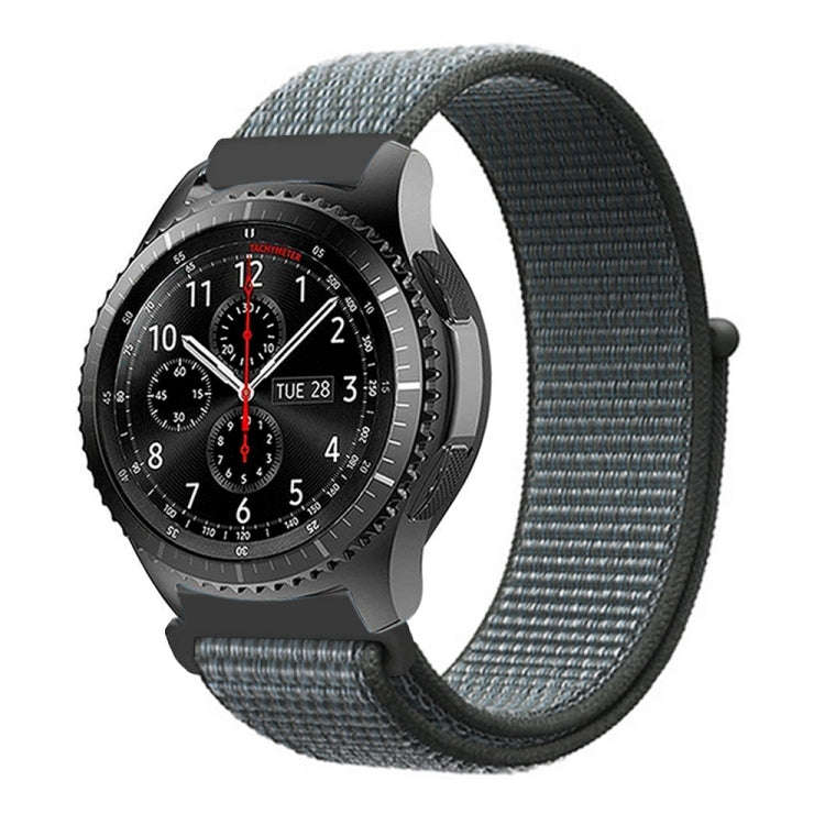 For Samsung Galaxy Watch 42mm Nylon Braided Watch Band(Storm Gray)