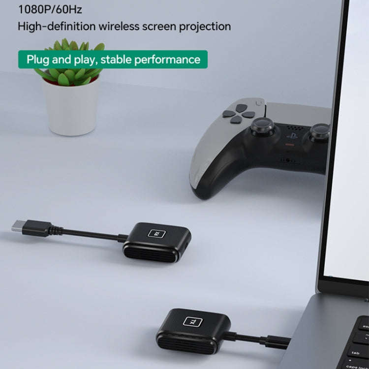 G128 1080P 60Hz Wireless HD Screen Projector Transmitter and Receiver Kit(Black)