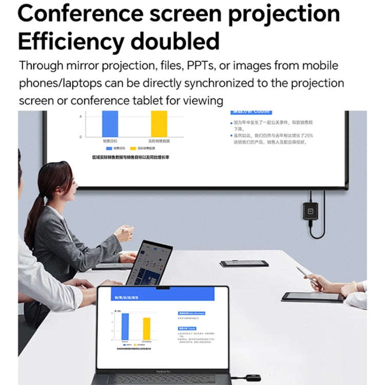 G128 1080P 60Hz Wireless HD Screen Projector Transmitter and Receiver Kit(Black)