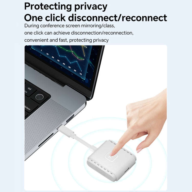 G128 1080P 60Hz Wireless HD Screen Projector Transmitter and Receiver Kit(White)