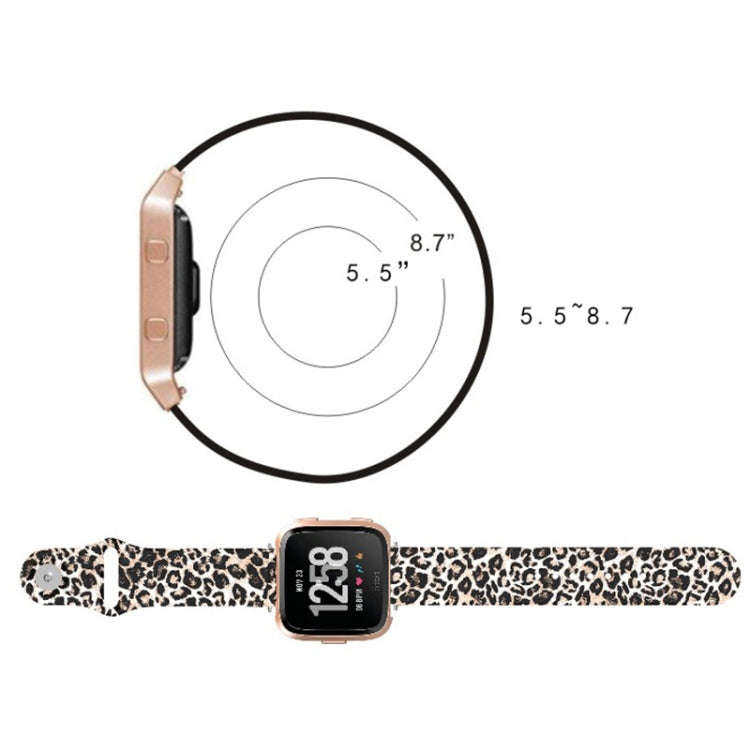 For Fitbit Versa 2 / Lite 22mm Reverse Buckle Printed Silicone Watch Band(Colorful Jellyfish)