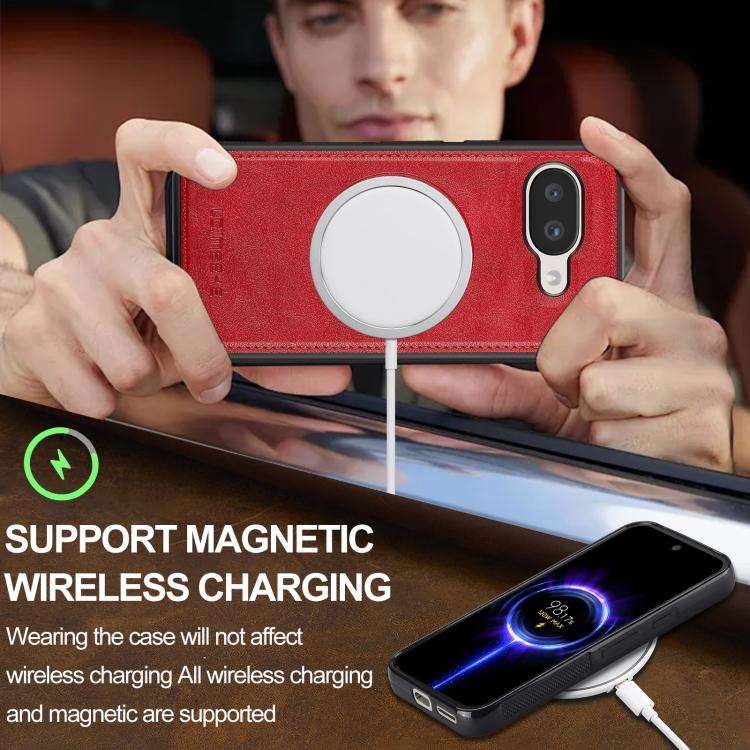 For Google Pixel 9a LC.IMEEKE Magsafe Phone Case(Red)