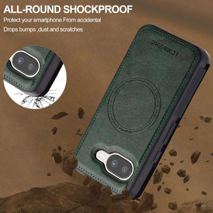 For Google Pixel 9a LC.IMEEKE Magsafe Phone Case(Green)