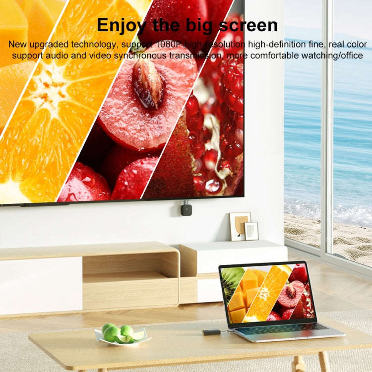 Q29+R39 1080P Type-C Wireless Screen Adapter(Black)