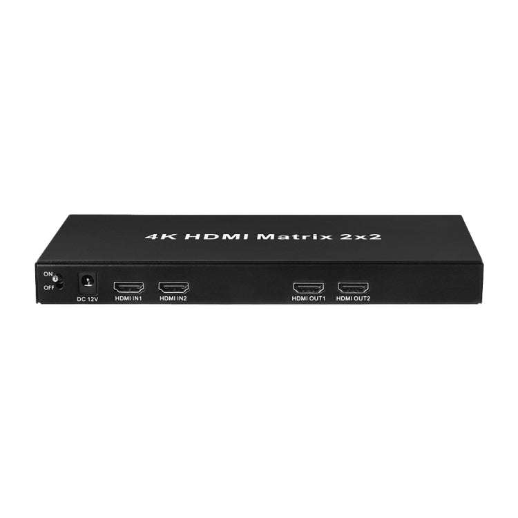 Measy MT4322 4K 30Hz 2 In 2 Out HDMI Matrix Switch Support Seamless Switching, US Plug(Black)