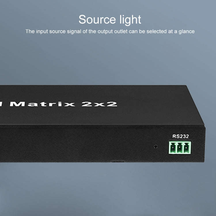 Measy MT4322 4K 30Hz 2 In 2 Out HDMI Matrix Switch Support Seamless Switching, AU Plug(Black)