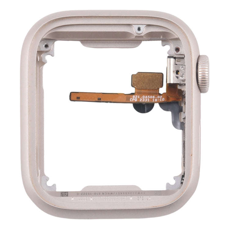 For Apple Watch Series 7 / 8 / 9 41MM GPS Aluminium Alloy Middle Frame Bezel Plate with Crown Spi...