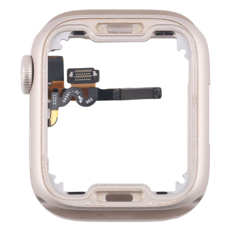 For Apple Watch Series 7 / 8 / 9 41MM GPS Aluminium Alloy Middle Frame Bezel Plate with Crown Spi...