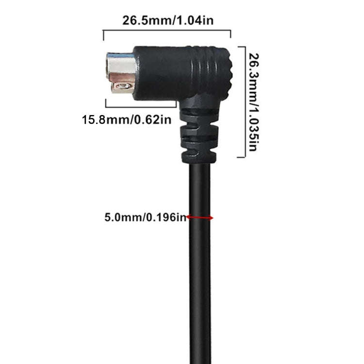 Mini DIN 7 Pin S-Video Core Audio / Video Cable, Length:3m(Elbow to Elbow)