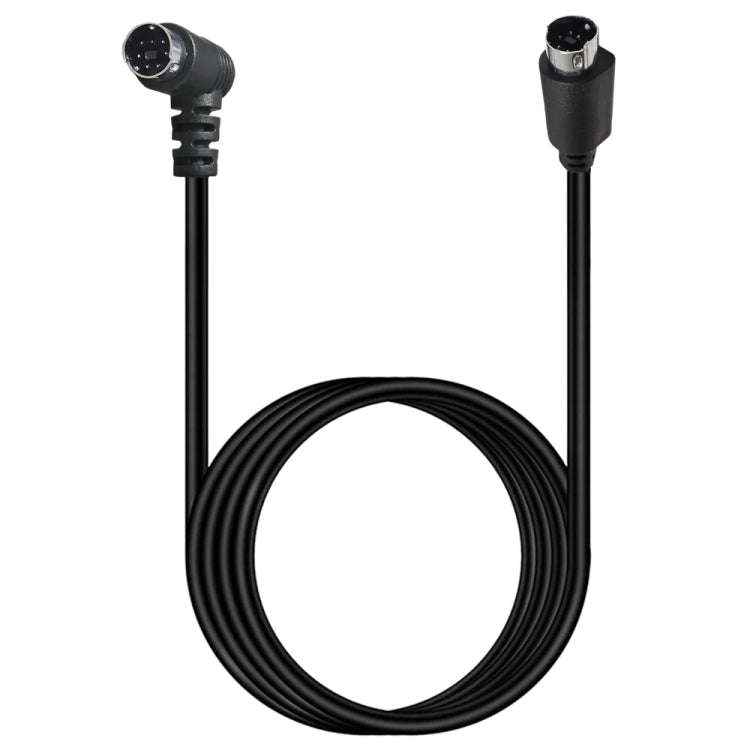 Mini DIN 7 Pin S-Video Core Audio / Video Cable, Length:3m(Straight to Elbow)