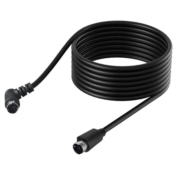 Mini DIN 7 Pin S-Video Core Audio / Video Cable, Length:3m(Straight to Elbow)