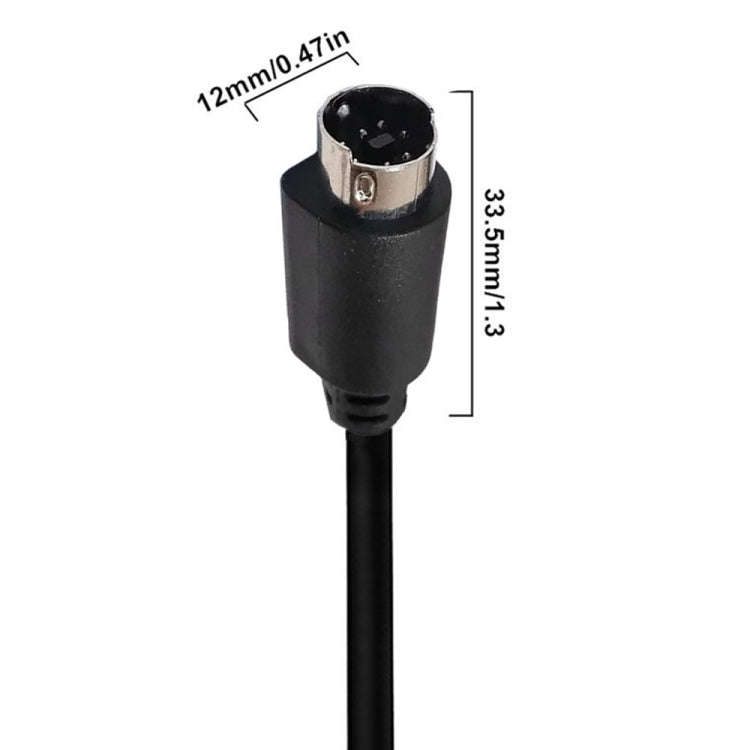 Mini DIN 7 Pin S-Video Core Audio / Video Cable, Length:3m(Straight to Straight)