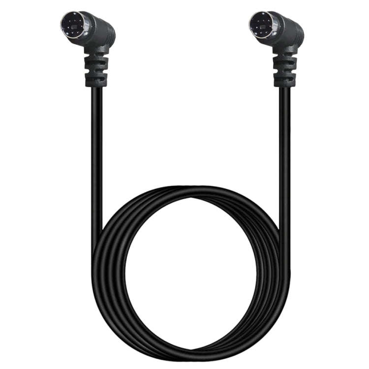 Mini DIN 7 Pin S-Video Core Audio / Video Cable, Length:1.8m(Elbow to Elbow)