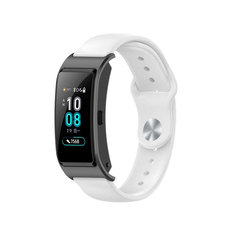 For Garmin Vivomove 3s / 4s 18mm Reverse Buckle Silicone Watch Band, Size: Small Code(White)