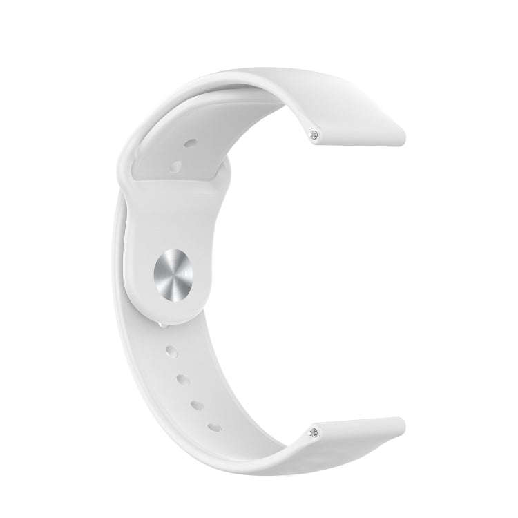 For Garmin Vivomove 3s / 4s 18mm Reverse Buckle Silicone Watch Band, Size: Small Code(White)