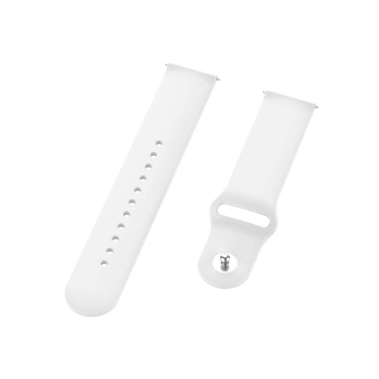 For Garmin Vivomove 3s / 4s 18mm Reverse Buckle Silicone Watch Band, Size: Small Code(White)
