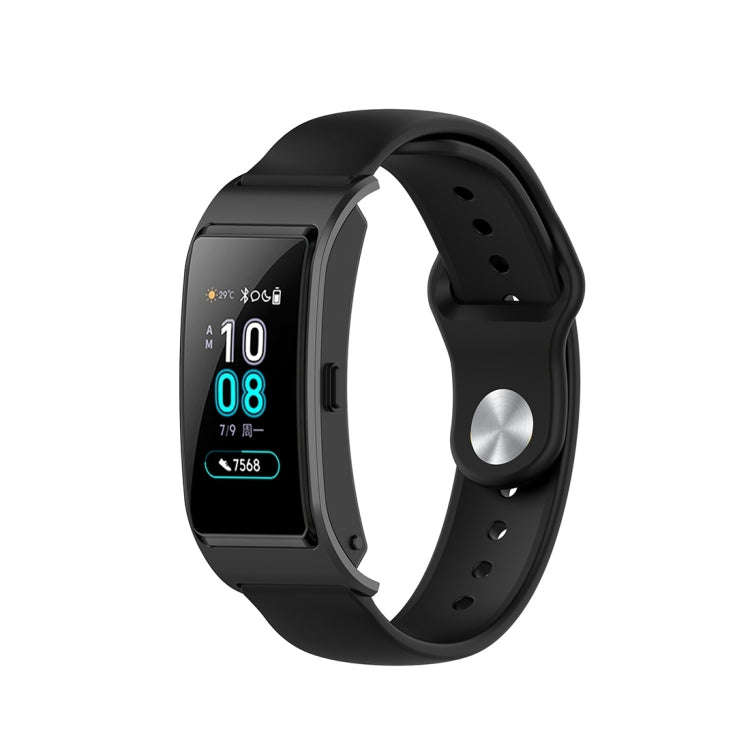 For Garmin Vivomove 3s / 4s 18mm Reverse Buckle Silicone Watch Band, Size: Small Code(Black)