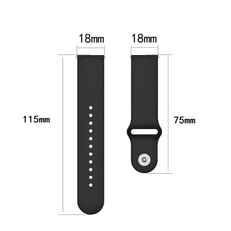 For Garmin Vivomove 3s / 4s 18mm Reverse Buckle Silicone Watch Band, Size: Small Code(Wine Red)