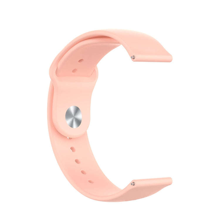 For Garmin Vivomove 3s / 4s 18mm Reverse Buckle Silicone Watch Band, Size: Small Code(Light Pink)