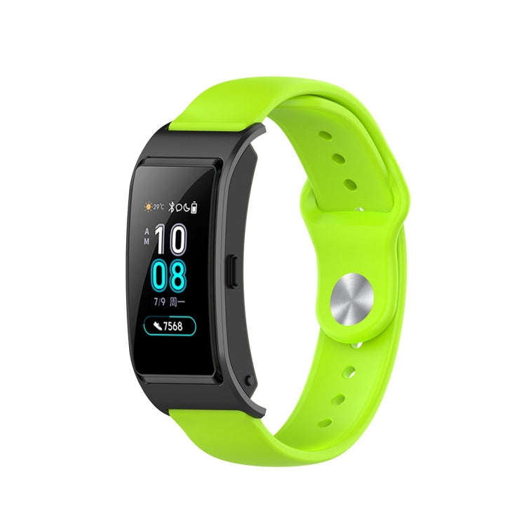 For Garmin Vivomove 3s / 4s 18mm Reverse Buckle Silicone Watch Band, Size: Small Code(Lime)