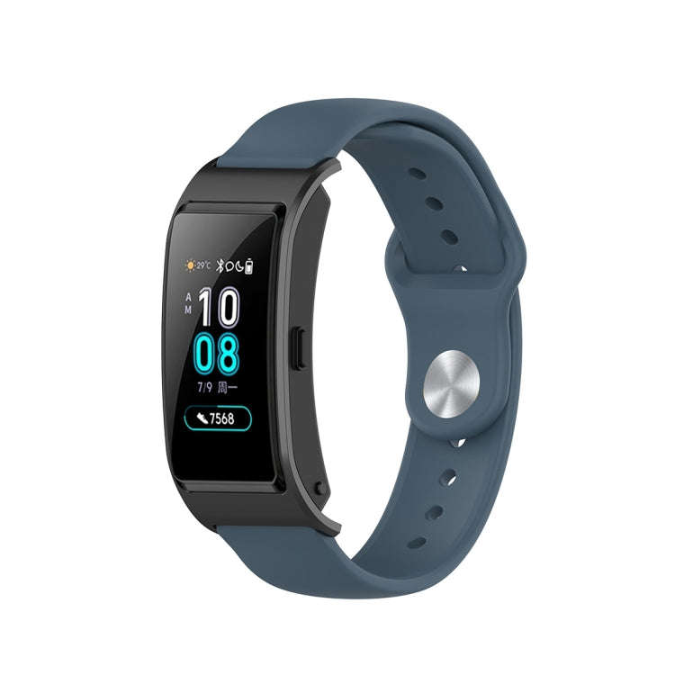 For Garmin Vivomove 3s / 4s 18mm Reverse Buckle Silicone Watch Band, Size: Small Code(Rock Green)