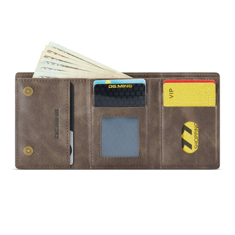 DG.MING M6 Series 3-Fold Multi Card Wallet(Coffee)