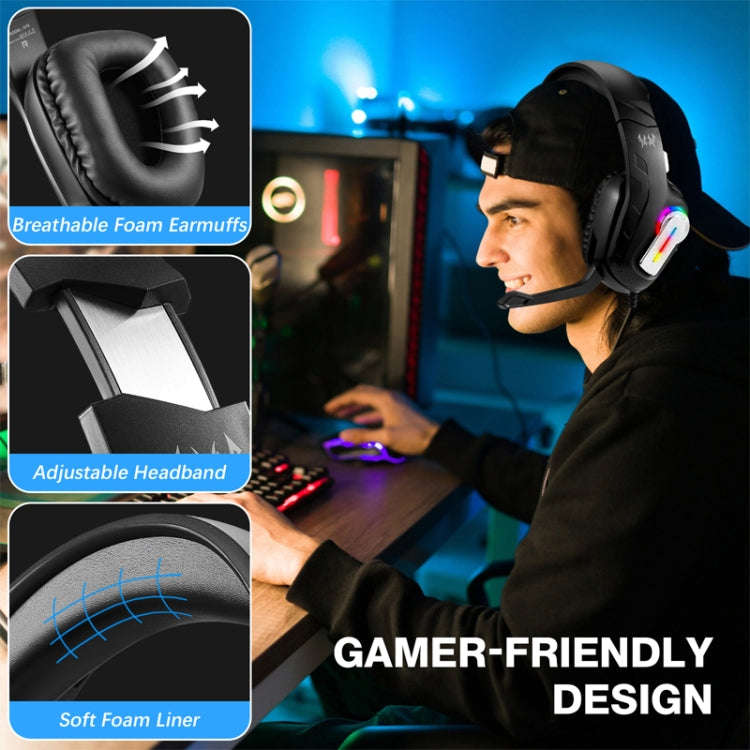 KOTION EACH G4100 Head-mounted Stereo Gaming Earphone with Mic, Black, Length: About 2.1m