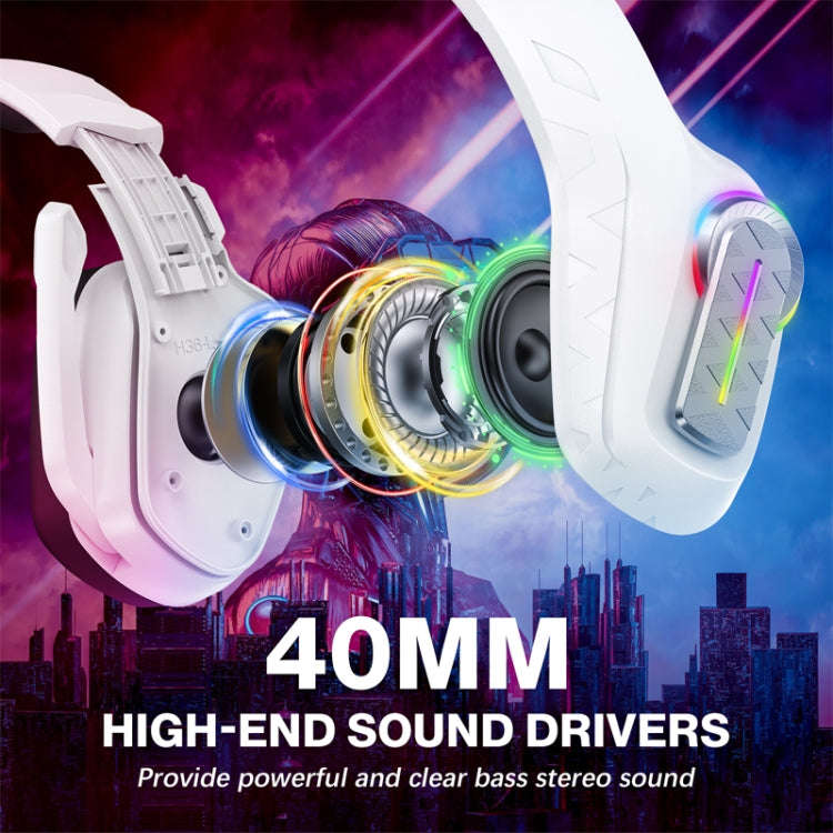 KOTION EACH G4100 Head-mounted Stereo Gaming Earphone with Mic, Black White, Length: About 2.1m