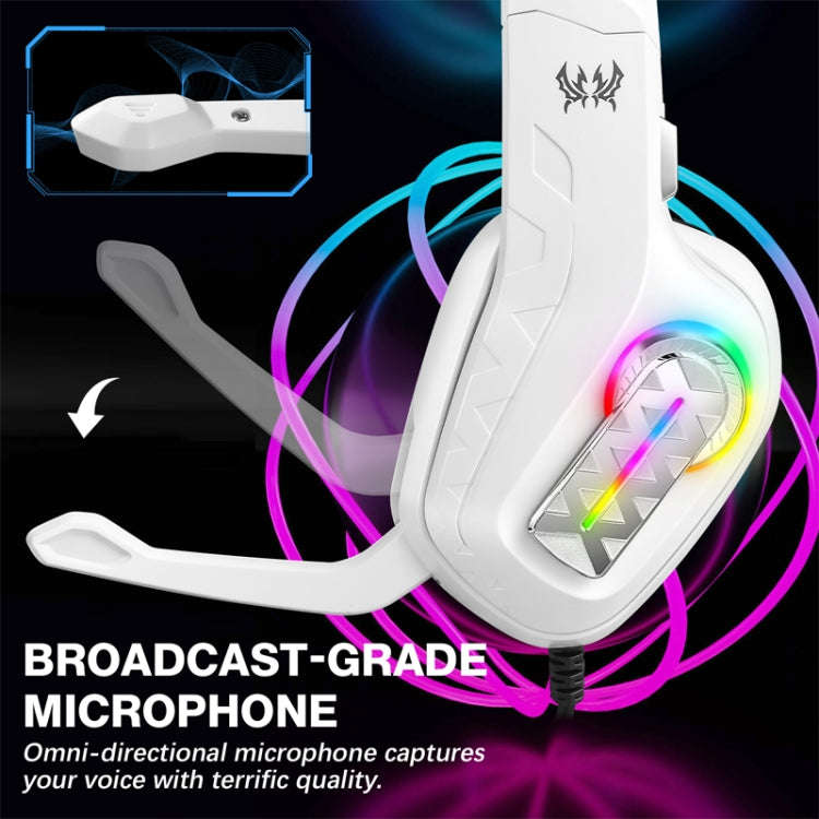 KOTION EACH G4100 Head-mounted Stereo Gaming Earphone with Mic, Black White, Length: About 2.1m