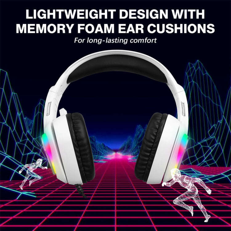 KOTION EACH G4100 Head-mounted Stereo Gaming Earphone with Mic, Black White, Length: About 2.1m