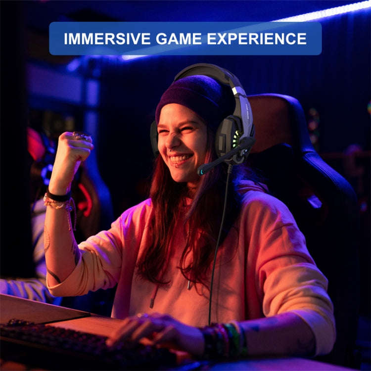 KOTION EACH G9000 Plus On-Ear Gaming Headset with Mic, Length: About 2.1m(Black)