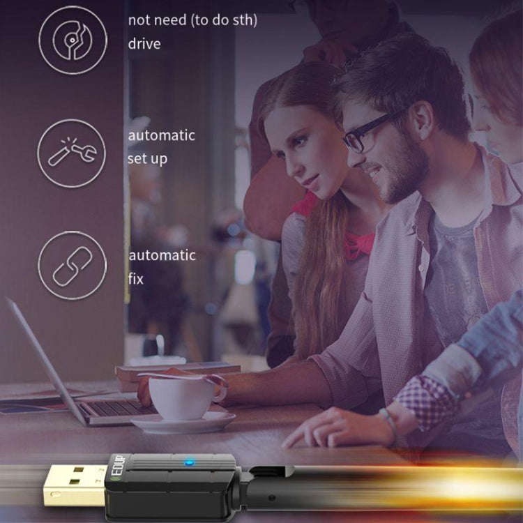EDUP EP-AX300GS 300Mbps WiFi 6 Nano Wireless Dongle Single Band USB WiFi Adapter(Black)